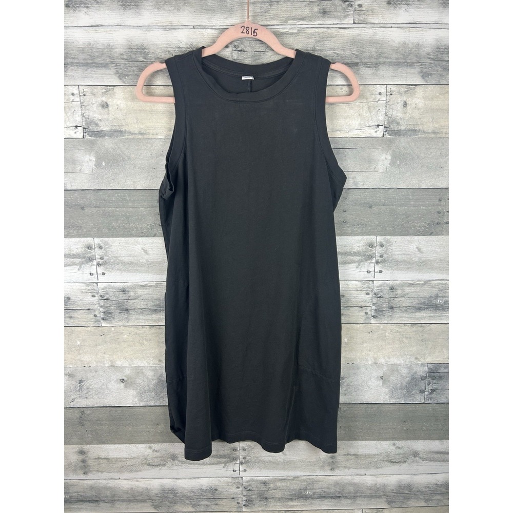 Old Navy Black Cotton Sleeveless Shift Mini Dress with Pockets Large L